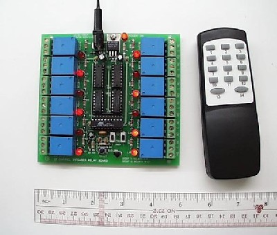 12 Channel Infra Red Relay Kit with Remote Control 