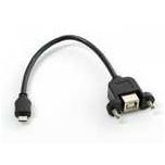 Panel Mount USB Cable - B Female to Micro-B Male image