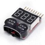 1-8S Lipo Battery Voltage tester and low voltage buzzer alarm