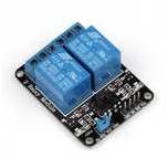 Dual relay module, logic level input, 5 volt coil. image