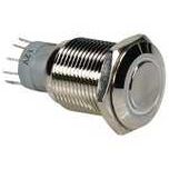 Round Metal Push Button SPDT 1NO 1NC - White Ring image