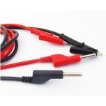 Silicone High Voltage Alligator Clip to Banana Plug Set