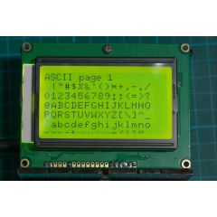 128 x 64 dot LCD display with yellow green backlight