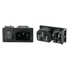 AC Receptacle with Switch Current Raging: 250VAC 10A CSA/UL