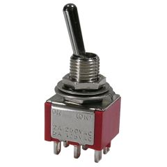 UL/CSA DPDT ON OFF ON ECONOMY SUB-MINIATURE TOGGLE SWITCH 5A @ 125VAC or 28VDC