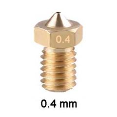 E3D printer nozzle  0.4 mm diameter it has a 6mm outer thread diameter and is 12.0mm long