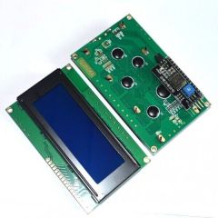 20 x 4 line LCD display with blue backlight