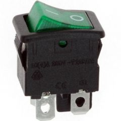 Green Neon DPST Rocker Switch ON-OFF 10A 125V