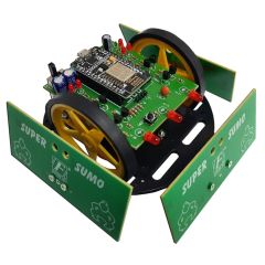 The MicroBot SUMO robot works over WiFi with your Android phone. Push your opponents off the mat!