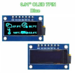 0.91inch OLED display with SPI interface. Uses SSD1306 driver