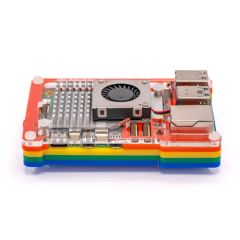 Pibow Coupe Rainbow for Raspberry Pi 5 with Active Cooler