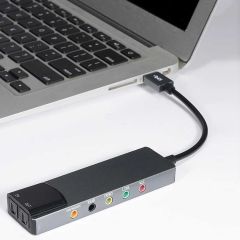USB Sound Card Aluminum Alloy USB Audio Adapter AC-3 DTS Headphone Adapter Soundcard 7.1 5.1 Channel Optical for Laptop Desktop