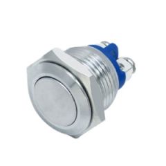 2 pin Momentary push button switch stainless steel 16mm