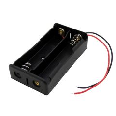 Dual 18650 battery holder with leads