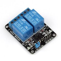Dual relay module, logic level input, 5 volt coil. image
