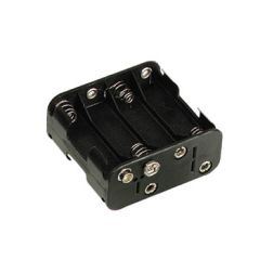 8 AA Battery Holder with snap terminals image