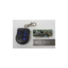 4 button keychain transmitter and receiver image