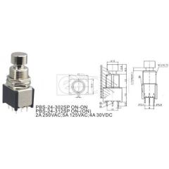 3 Pole Momentary ON Stomp Switch