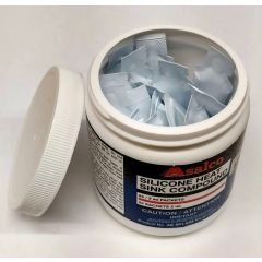 Open Jar of 2mm silicone heat transfer compound packets. 1 each for 1.95