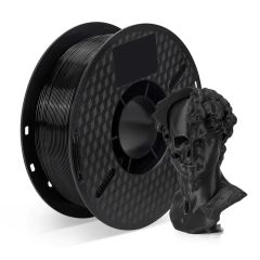 PLA + PLA PLUS black PLA on a plastic spool