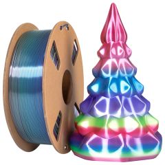 SILK Rainbow Magic Color 3D Printer Filament. 1KG spool