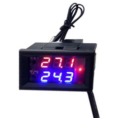 Microcomputer Adjustable Electronic Digital Temperature Thermostat Switch   DC 12V or DC 24V