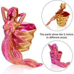 Bi Color Gold + Fuchsia Silk