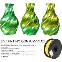 Bi Color Gold + Green Silk