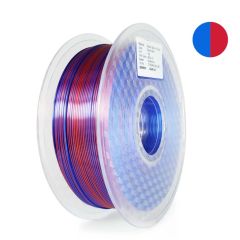 Bi Color Blue + Red Silk