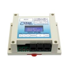 Anemometer interface with voltage or current retransmission of wind speed and direction. USB and RS-485 Modbus communication. Dual independent relay outputs for alarms. 8-24 VDC powered.