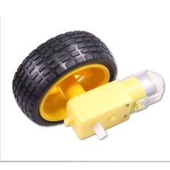 Geared Motor and Wheel Assembly for arduino smart car
