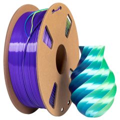 Tri color silk Blue Purple Yellow