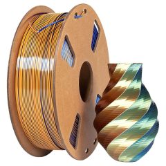 Tri Color Silk PLA Gold + Copper + Blue