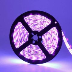 UV LED Strips 60 LEDs per meter 365mn blacklight. 1 meter strip