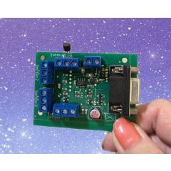 Serial Temperature Sensor interface module that can support up to four Dallas DS18S20 sensors.
Serial version. 9600,8,N,1 Female DB9.