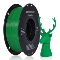 TINMORRY PLA Basic 1.75mm 3D Printer Filament in Pure Green, 1Kg spool - QKits